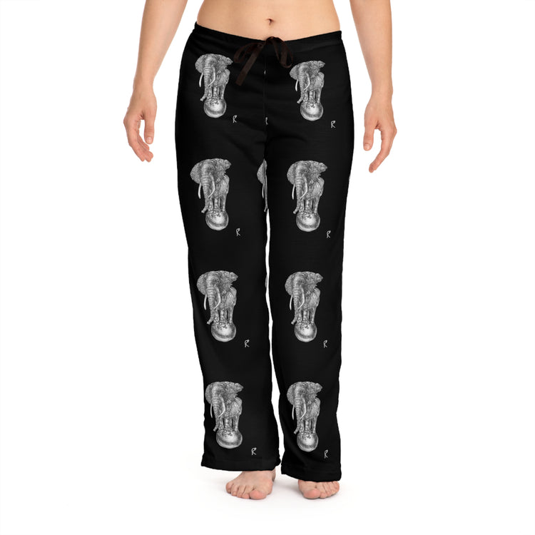 "Its a Balancing Act" Women's Pajama Pants (AOP)-Black