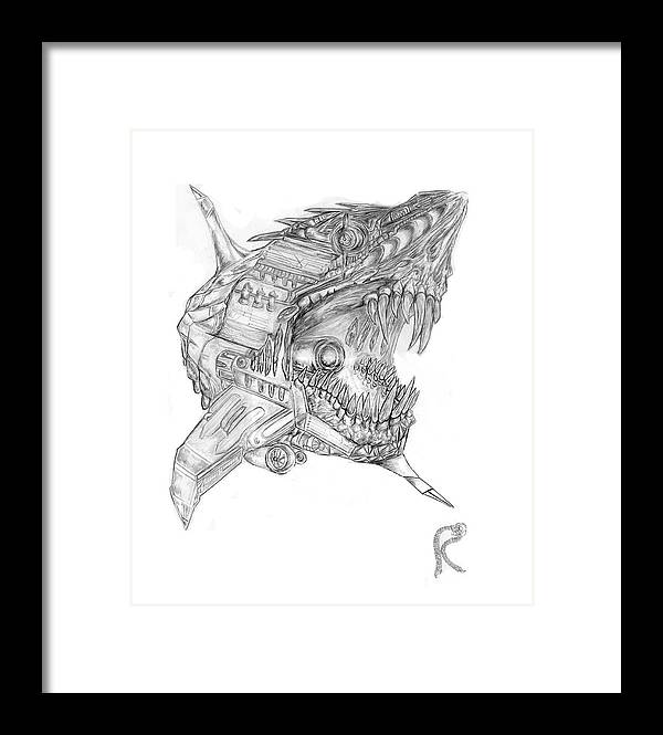 Robo-Shark - Framed Print