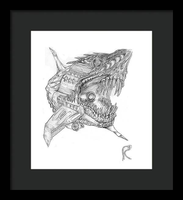 Robo-Shark - Framed Print