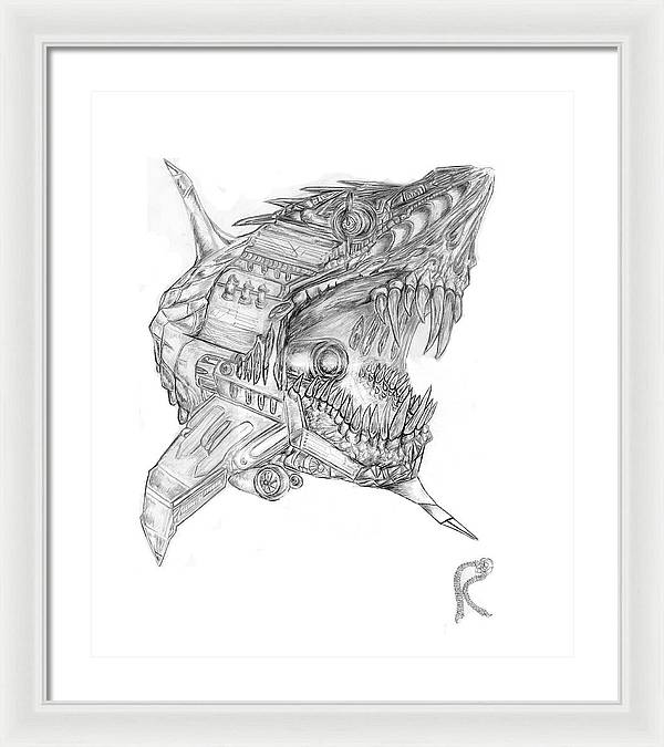 Robo-Shark - Framed Print