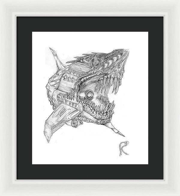 Robo-Shark - Framed Print