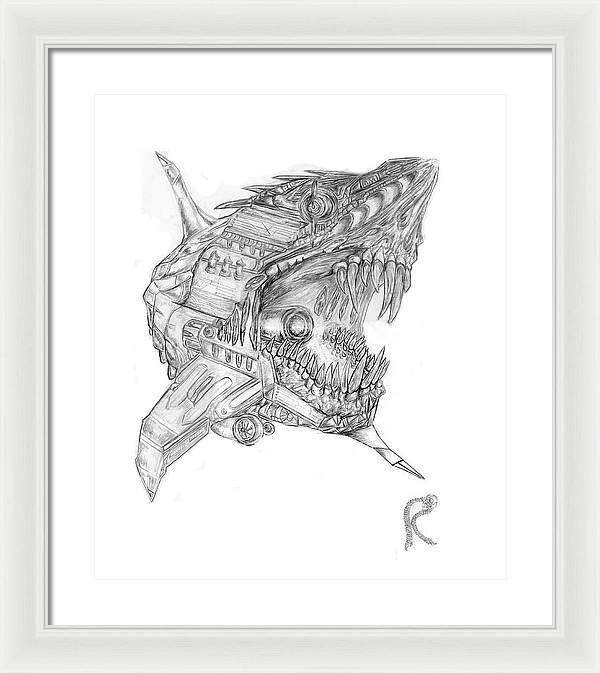 Robo-Shark - Framed Print