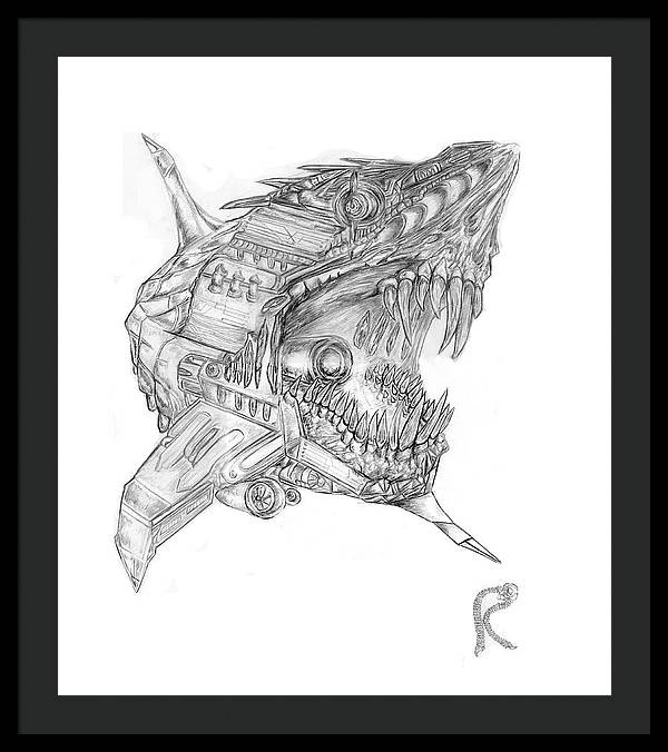 Robo-Shark - Framed Print