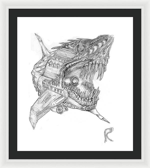 Robo-Shark - Framed Print