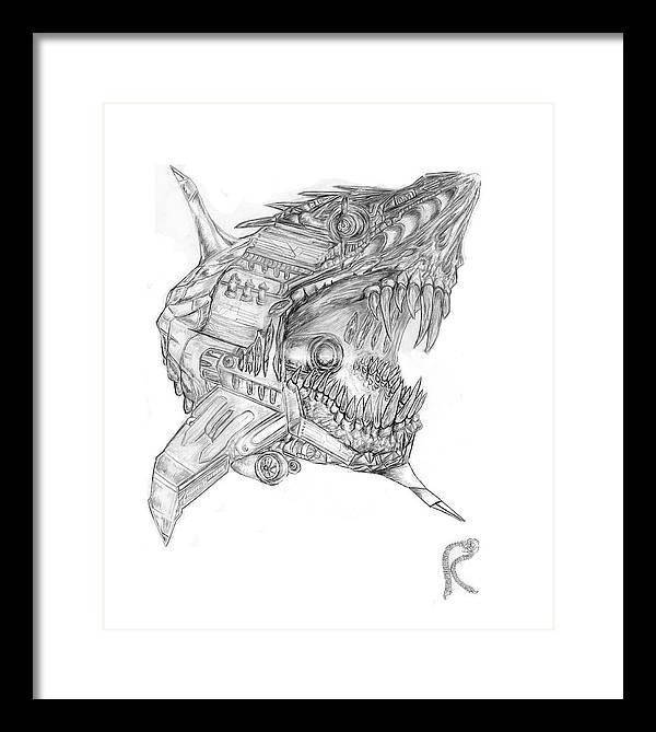 Robo-Shark - Framed Print