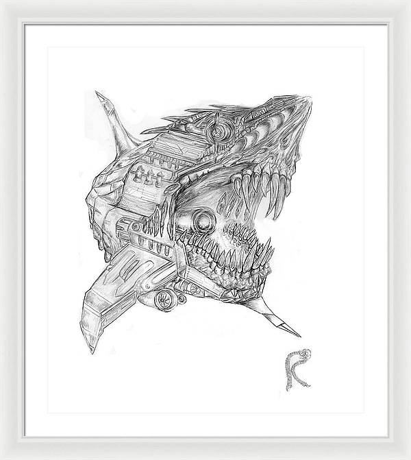 Robo-Shark - Framed Print