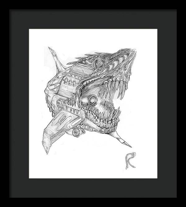 Robo-Shark - Framed Print