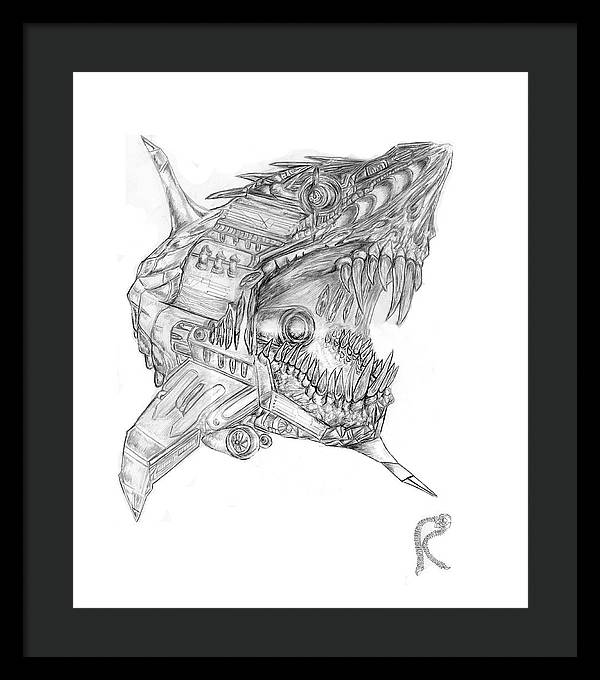 Robo-Shark - Framed Print