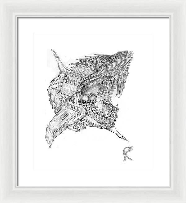 Robo-Shark - Framed Print