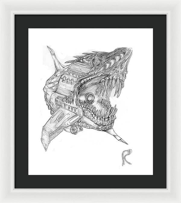 Robo-Shark - Framed Print