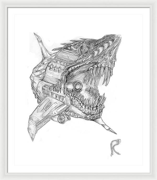 Robo-Shark - Framed Print