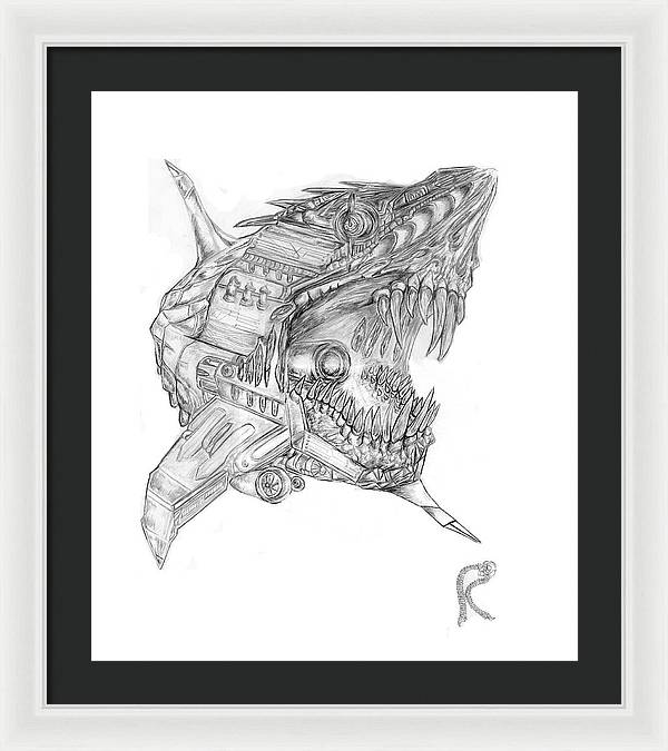 Robo-Shark - Framed Print